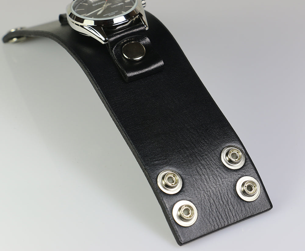 2 Inch Watch Cuff with Timepiece - Stylish Leather Wristband for Men & Women - Perfect for Formal Events, Business Meetings & Fashion Accessories
