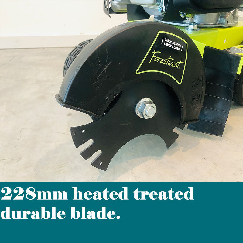Forestwest 150CC 228MM Walk Behind Lawn Edger BM11113 - Professional Grass Trimmer for Precise Lawn Edging, Perfect for Driveways, Sidewalks & Garden Borders