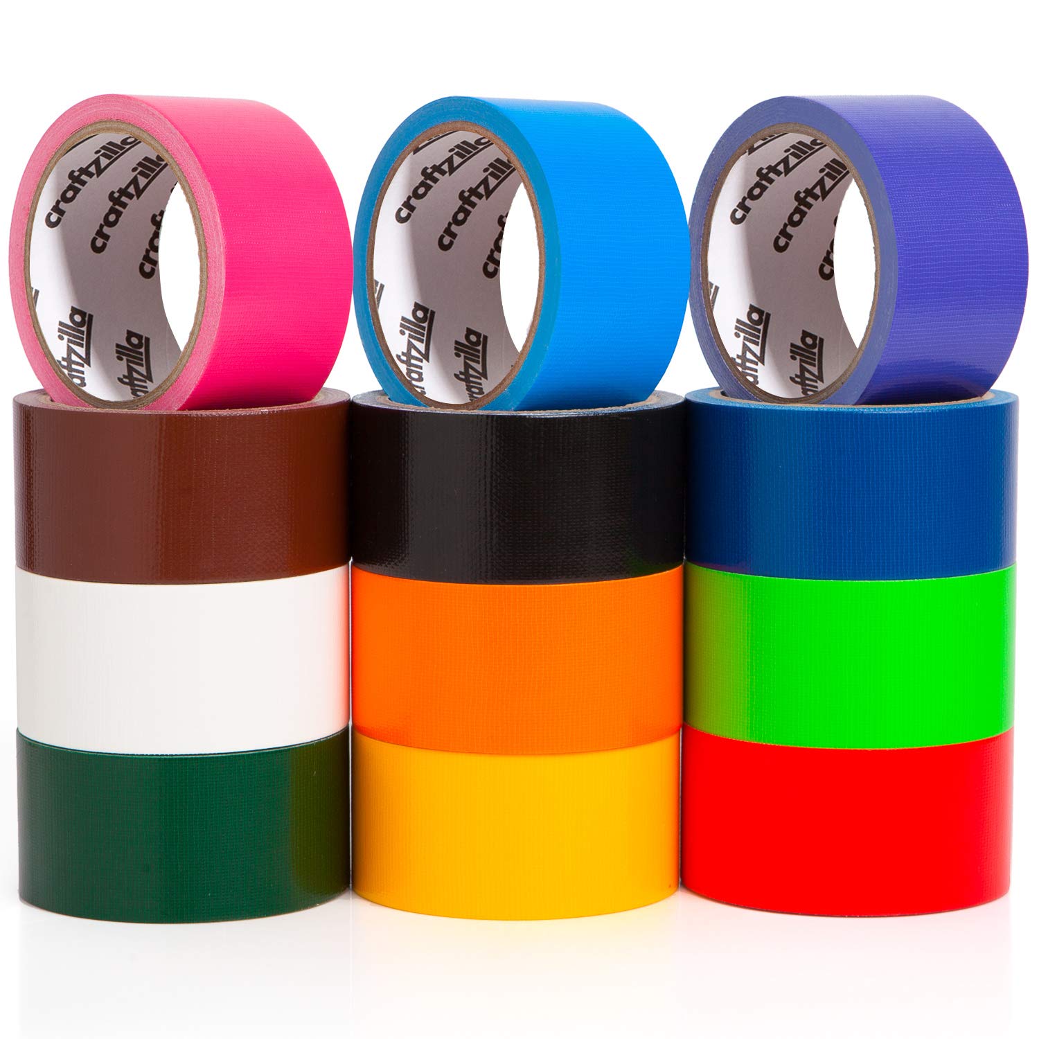 Vibrant Rainbow Colored Duct Tape - 15 Yards x 2 Inch Wide - 12 Pack Multi-Color Duct Tape Variety Set for DIY Crafts, Home Repairs & School Projects | Perfect for Gift Wrapping, Scrapbooking & Creative Art Projects