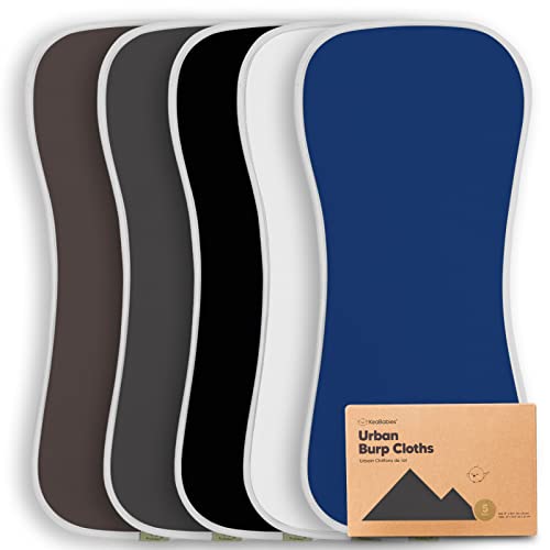 5-Pack Organic Baby Burp Cloths - Ultra Absorbent Burping Cloths for Newborns, Boys & Girls - Soft Spit-Up Rags & Nursing Towels - Perfect for Feeding, Diaper Bag & On-the-Go Parenting Essentials