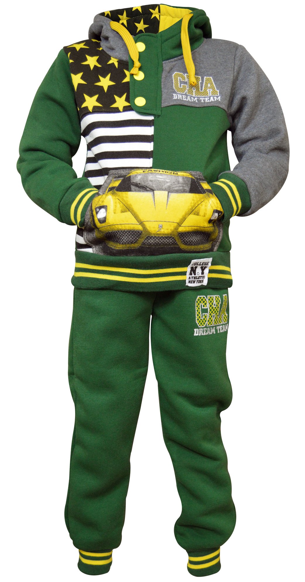 SKYLINEWEARS Boys' 2-Piece Sweatsuit Set - Hooded Sweatshirt & Jogger Pants Comfy Kids Tracksuit for School, Play & Sports