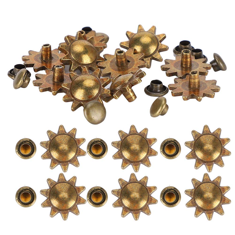 100Pcs Bronze Clothing Rivets for DIY Crafts - Shoe, Bag, Wallet & Backpack Decoration Accessories | Perfect for Leatherworking, Fashion Design & Handmade Projects