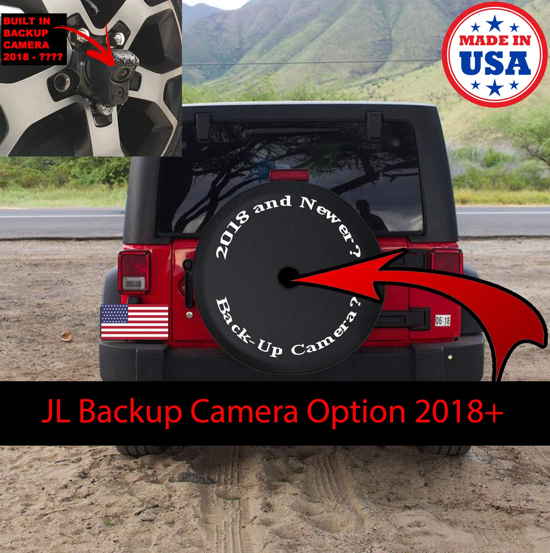 We The People American Flag Spare Tire Cover - Fits 33 Inch SUV, RV & Trailer Tires - Durable Outdoor Accessories for Camping, Road Trips & Patriotic Displays