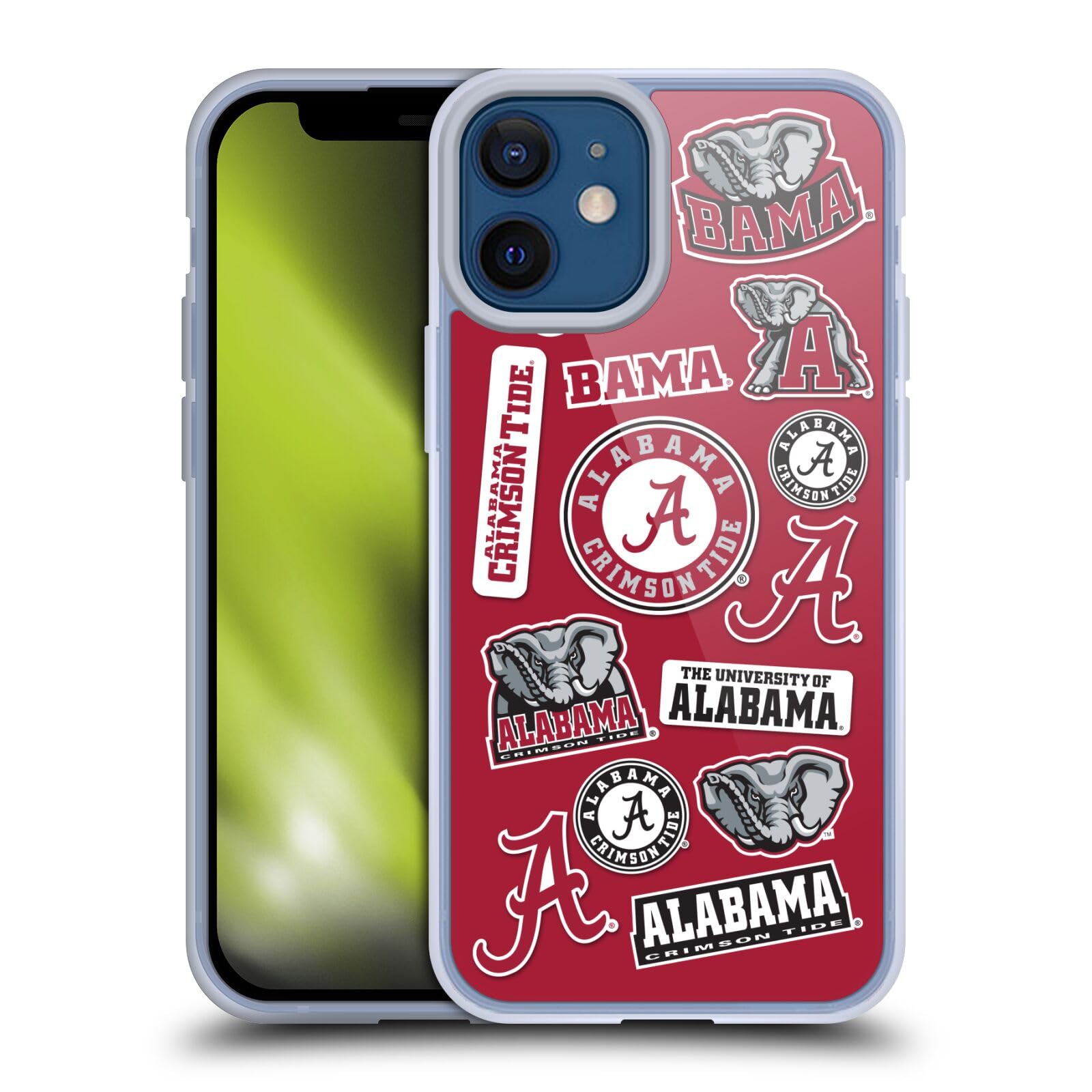 Official University of Alabama UA iPhone 12 Mini Soft Gel Case - Licensed College Design, Durable Protection for Everyday Use - Perfect for Students, Alumni & Fans at School, Work or Game Day