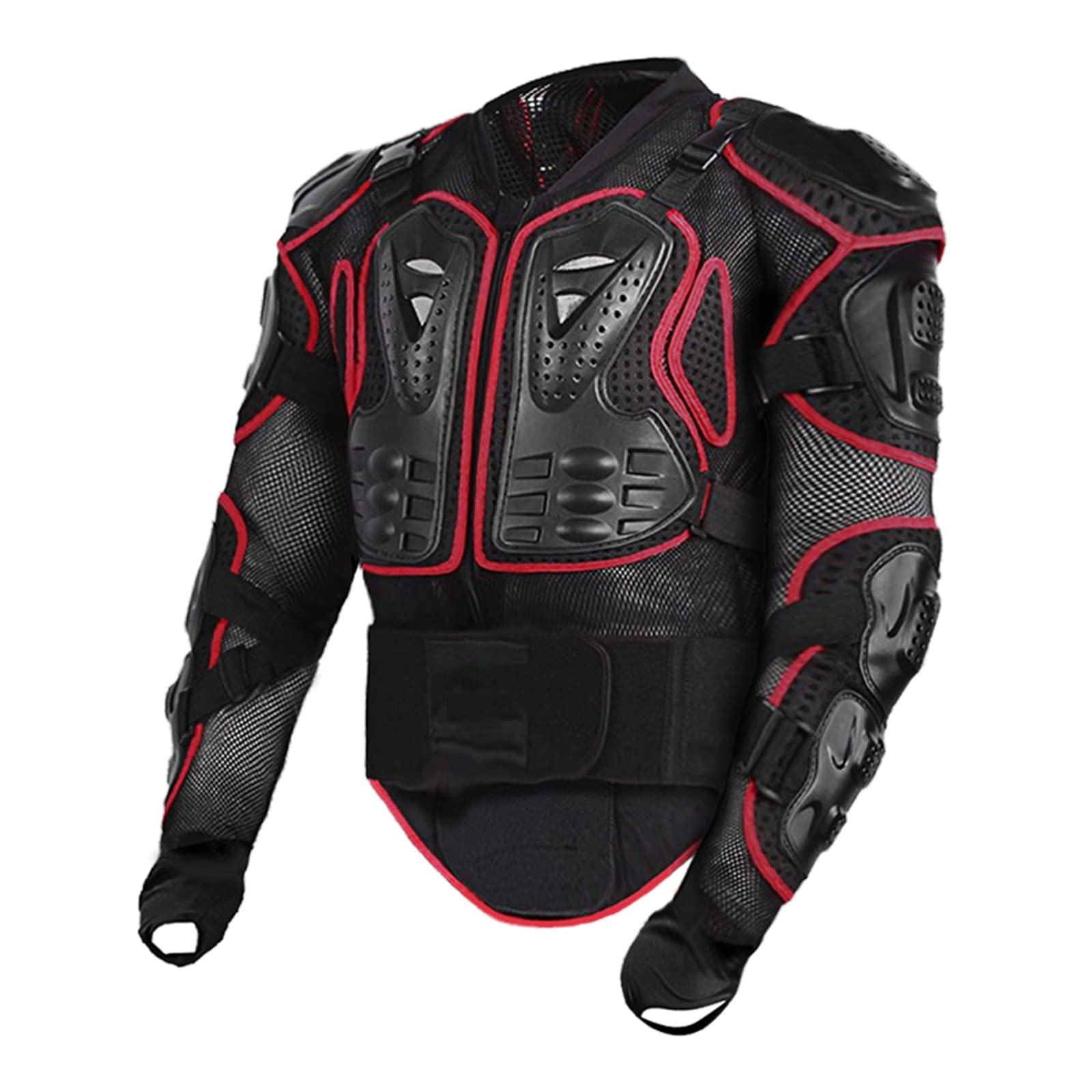Motorcycle Armor Jacket with Spine & Chest Protection - Motocross & MTB Riding Gear for Off-Road Safety
