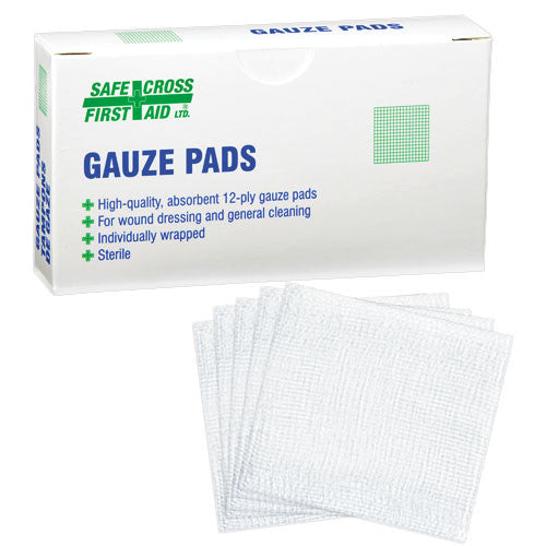 Sterile Gauze Pads 7.6 x 7.6 cm (3x3 inch) - 6 Pack | Non-Woven Wound Dressing for First Aid, Cuts & Burns | Medical Grade Bandage Supplies for Home, Hospital & Emergency Kits