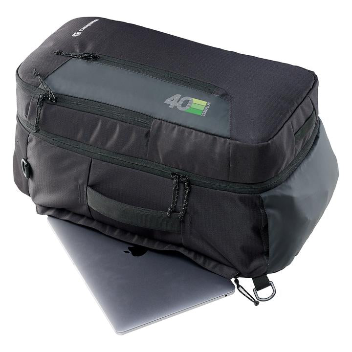 Caribee 40L Travel Backpack - Lightweight Carry-On Backpack for Airplane, Hiking & Business Travel - Black | Perfect for Weekend Trips & Commuting