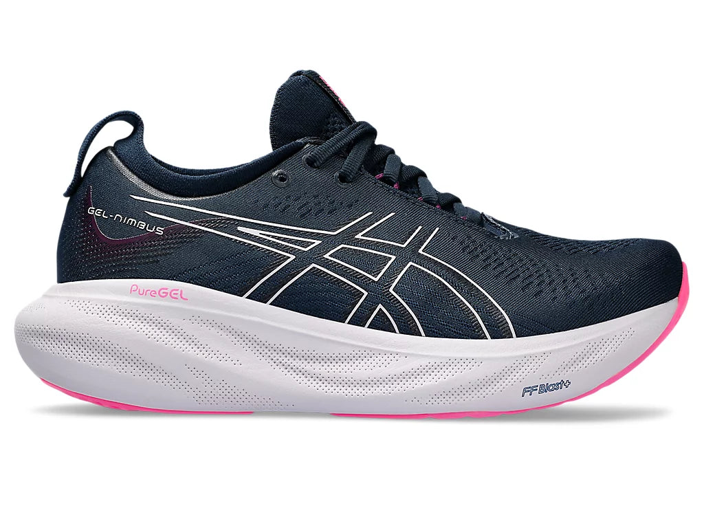 ASICS Women's GEL-NIMBUS 25 Running Shoes - French Blue/Lilac Hint - Premium Cushioned Sneakers for Long-Distance Running, Jogging & Gym Workouts