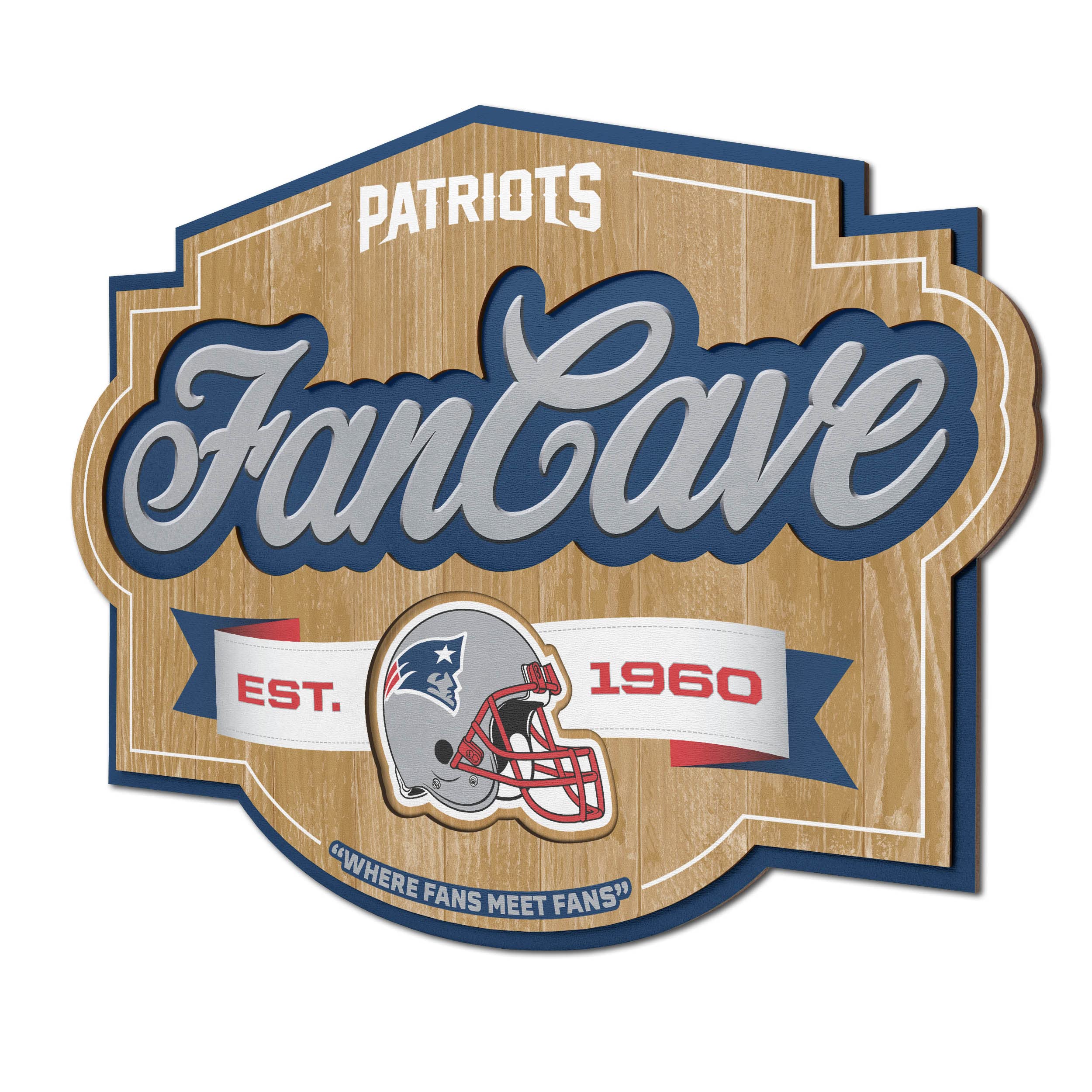 YouTheFan NFL Team Logo Metal Sign - Premium Wall Decor for Man Cave, Game Room, Sports Bar & Office - Perfect Gift for Football Fans
