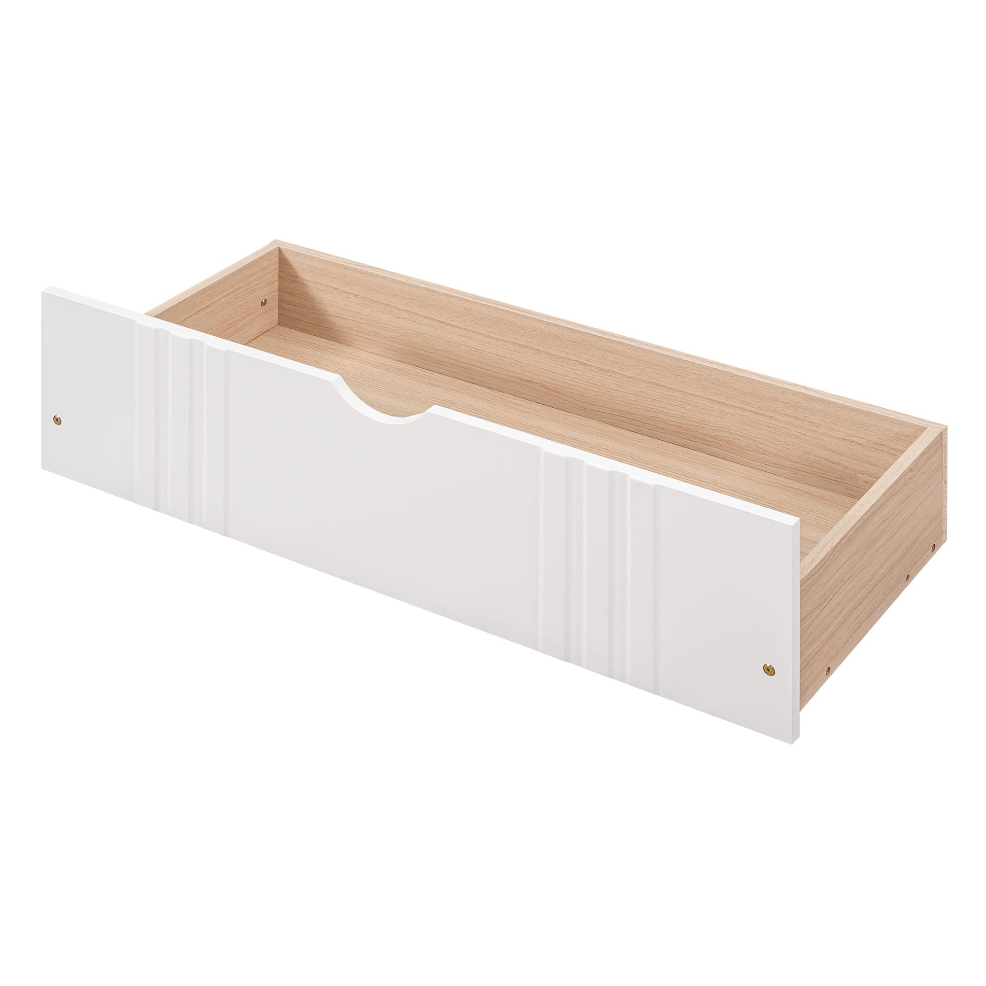 MERITLINE Twin Size Wood Daybed with Storage Drawers - Convertible Sofa Bed for Teens & Adults - White (Twin) | Perfect for Small Bedrooms, Guest Rooms & Dormitories