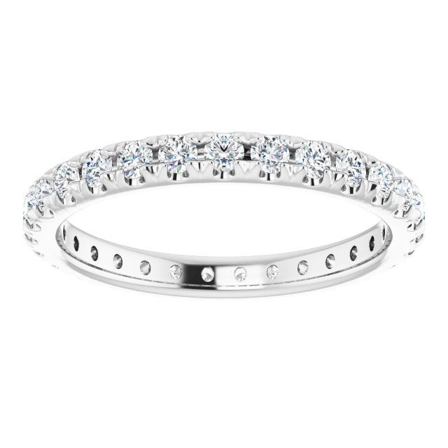 0.87 Carat Round Diamond Eternity Band Ring - Pave Set Wedding Ring for Women, Anniversary Gift, Bridal Jewelry, Perfect for Engagement, Proposal & Special Occasions