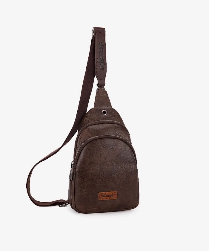 Wrangler Dual Zippered Sling Bag - Lightweight Crossbody Shoulder Bag for Men & Women - Perfect for Travel, Hiking, Gym & Everyday Use
