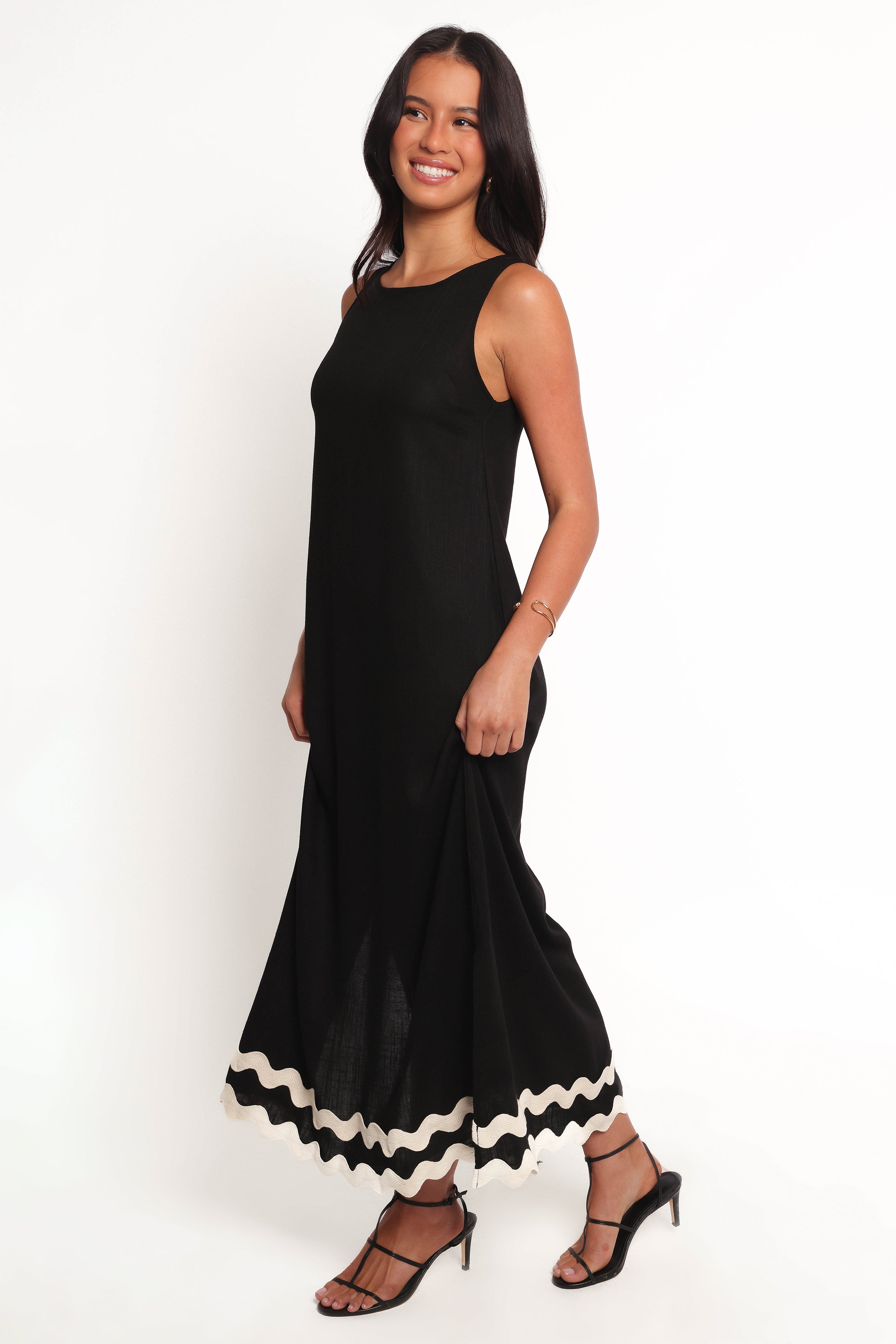 Juno Maxi Dress for Women - Elegant Black Long Summer Dress - Perfect for Beach, Vacation, and Casual Wear