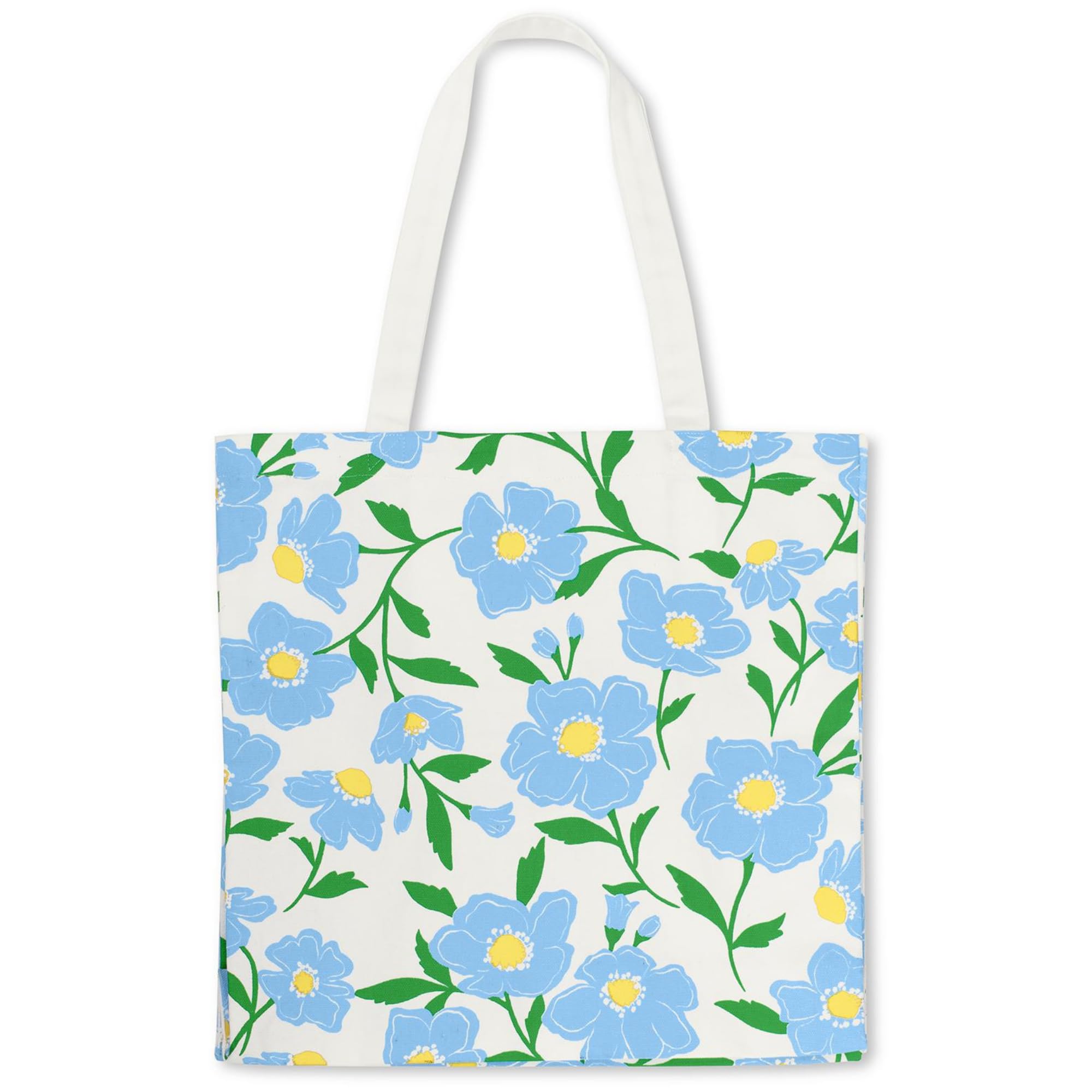 Kate Spade New York Women's Canvas Tote Bag - Floral Print Work Bag, Teacher Tote & Beach Bag with Pockets | Perfect for Office, School, Travel & Summer Outings