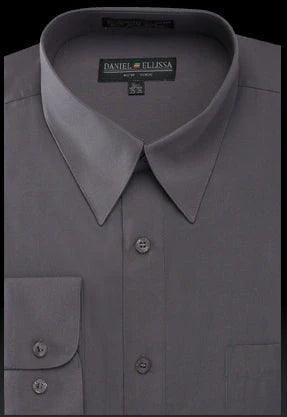 Slim Fit Dress Shirt for Men - Premium Charcoal Gray Formal Business Shirt - Perfect for Office, Interviews & Special Occasions