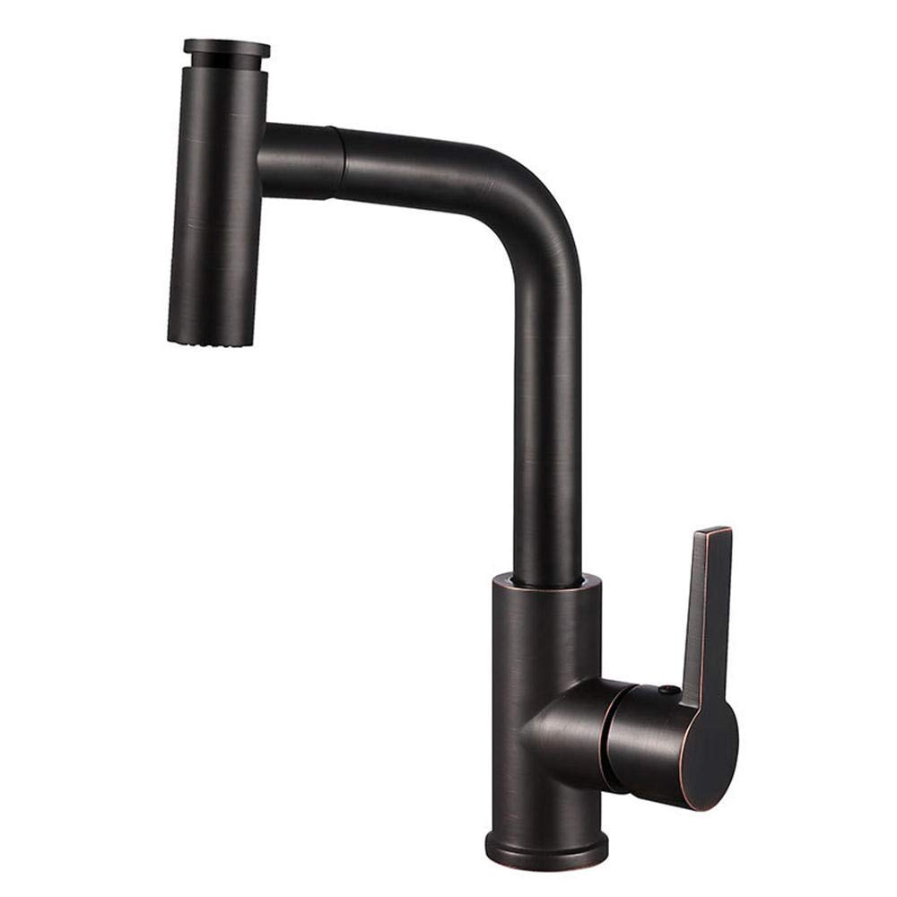 Premium Zinc Alloy Kitchen Faucet with Pull Down Sprayer - 2 Mode Flexible Hot & Cold Water Mixer Single Handle ORB Finish - Ideal for Modern Kitchen Sinks, Dishwashing & Food Prep