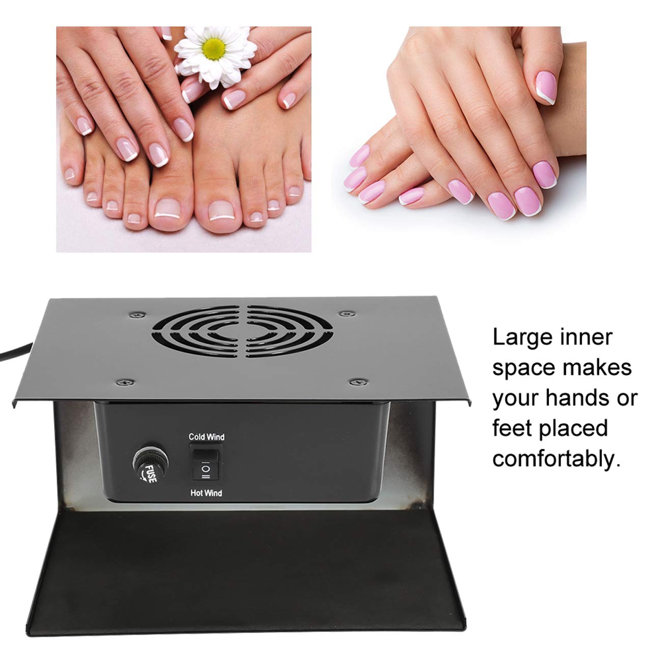 300W Professional Nail Dryer for Gel Polish - Fast Curing UV/LED Nail Lamp with Hot & Cold Air Modes - Salon Quality Manicure Tool for Hands & Feet - Perfect for Home Use, Nail Salons, and DIY Nail Art Enthusiasts
