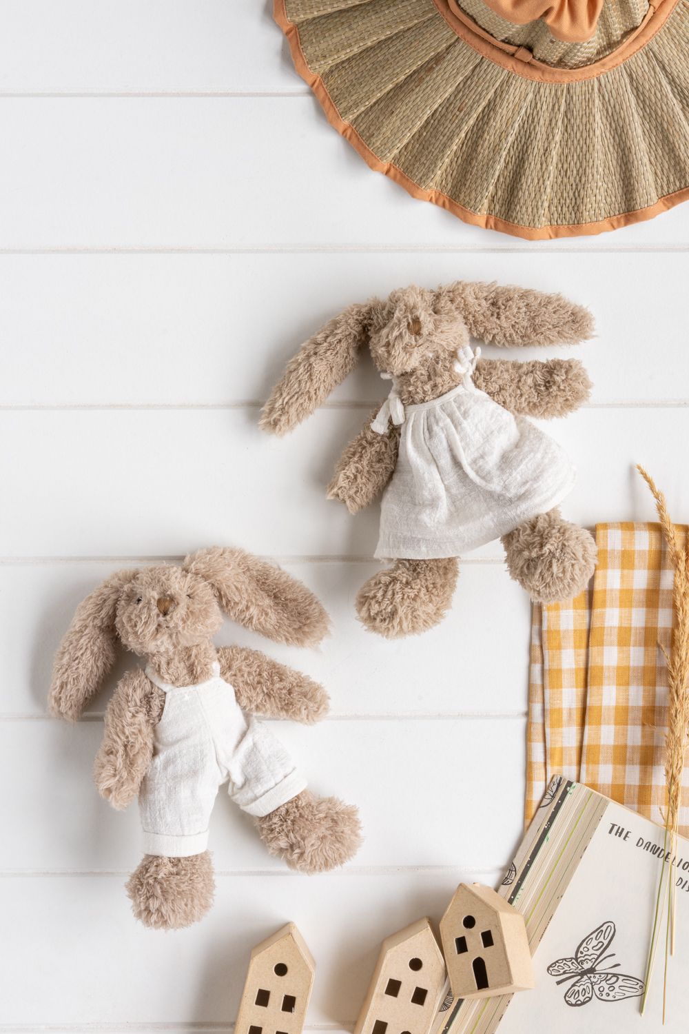 Personalized Grey Honey Bunny Plush Toy Set - Cute Stuffed Animal Gift for Kids, Baby Shower, Birthday & Nursery Decor
