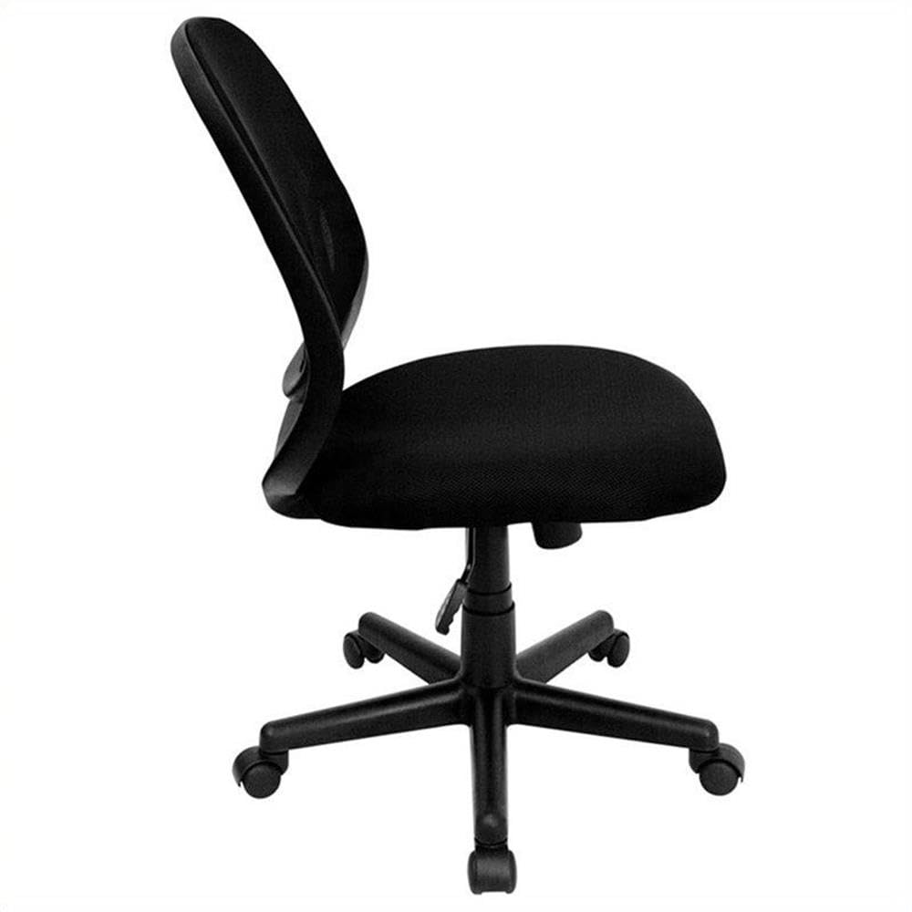 UrbanPro Trade Mid Back Mesh Office Swivel Chair - Ergonomic Black Computer Desk Chair for Home & Office Workspace, Comfortable Adjustable Task Chair with Lumbar Support for Long Hours Sitting