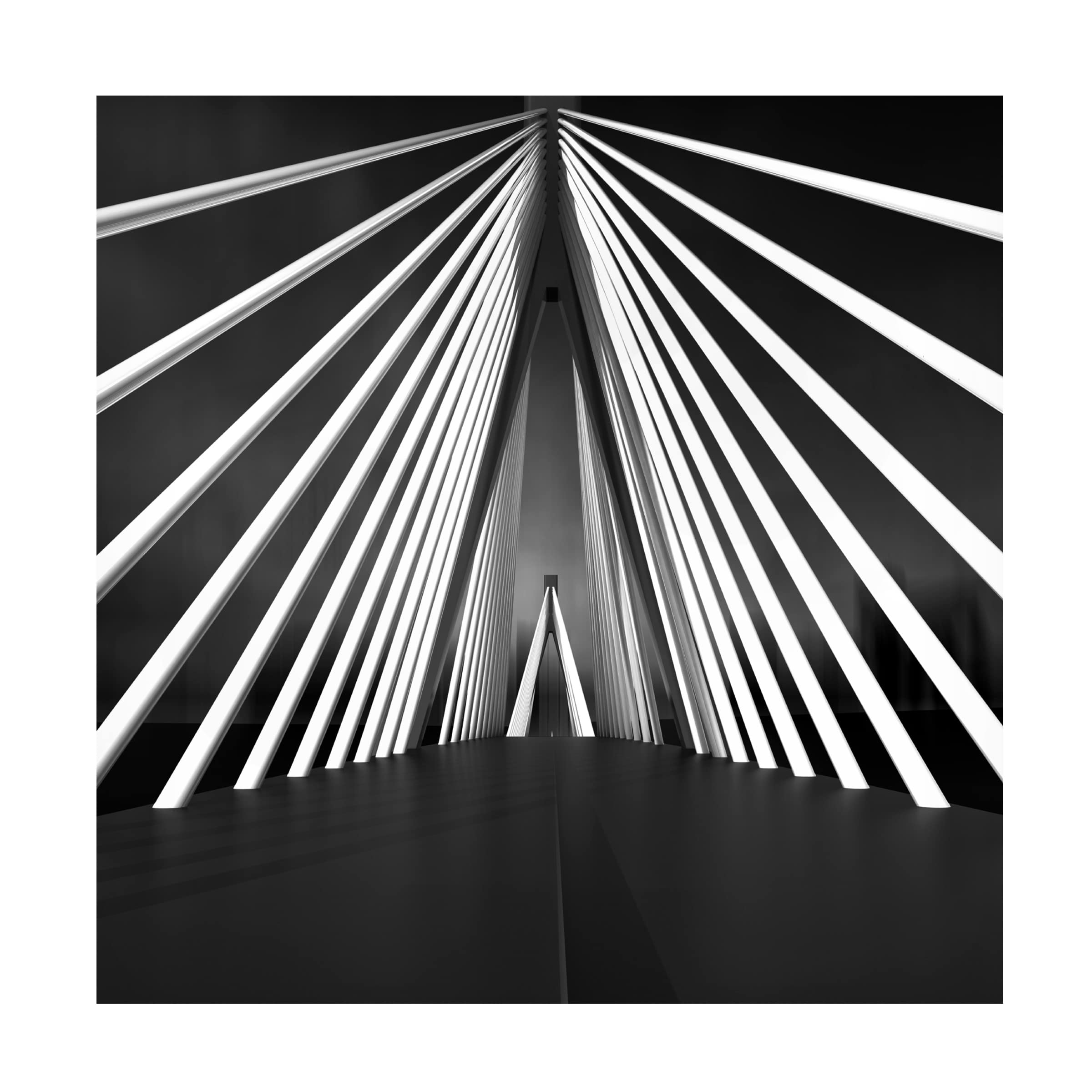 Trademark Fine Art 'Big String Bridge' Canvas Wall Art by Antonyus Bunjamin Abe - Modern Abstract Painting for Living Room, Bedroom & Office Decor