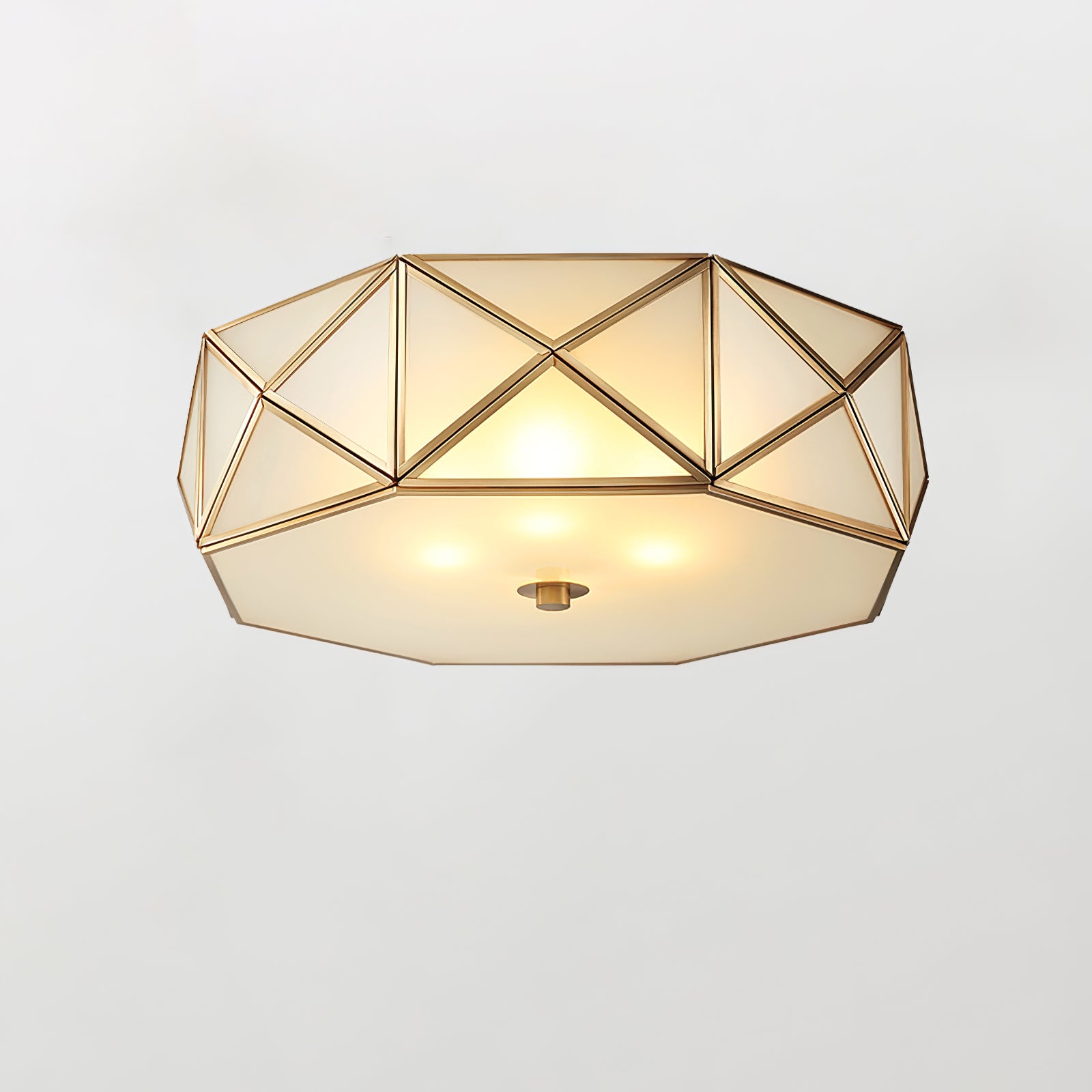 Modern Geometric Flush Mount Ceiling Light Fixture - Sleek LED Lighting for Bedroom, Living Room & Kitchen | Energy-Efficient Home Decor