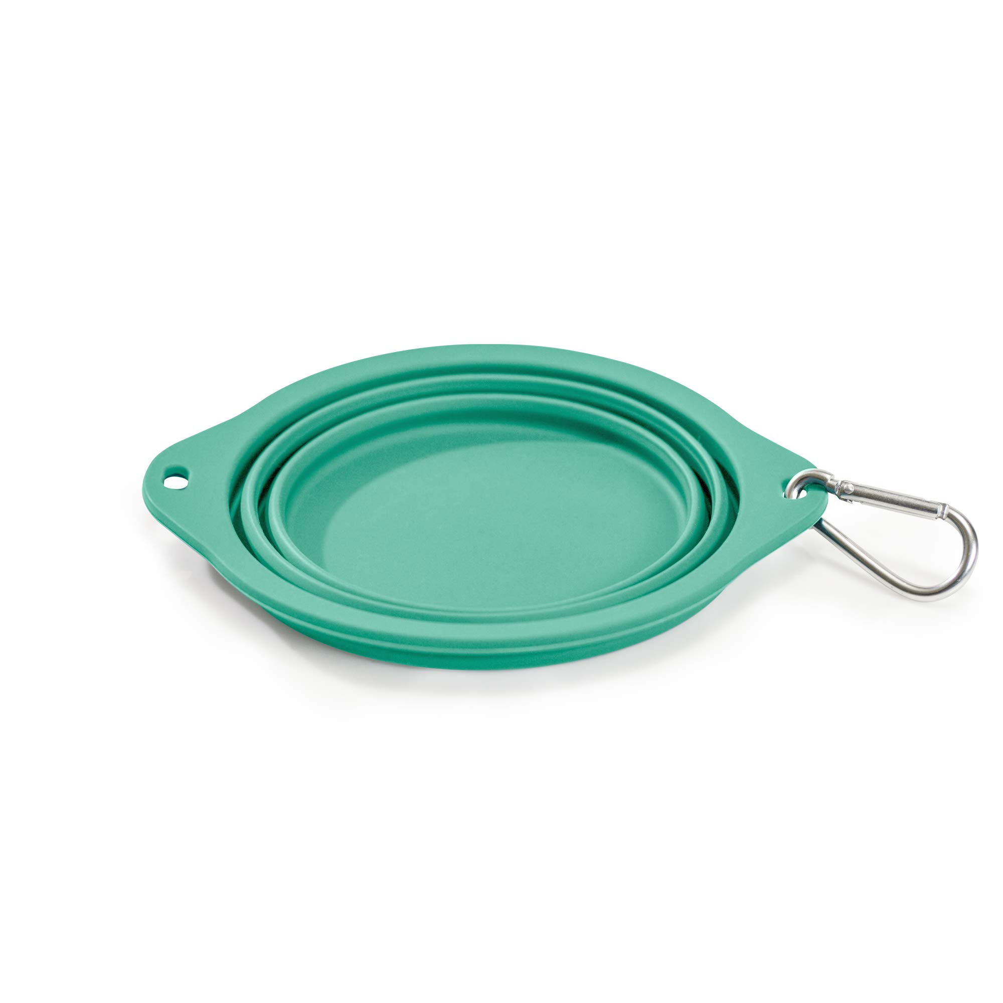 Premium Collapsible Dog Bowl - 800ml Large Travel Bowl for Dogs, Platinum-Cured Food Grade Silicone, No Plastic Rim, Safe & Durable (Tiffany Blue) - Perfect for Hiking, Camping, Travel & Outdoor Adventures with Your Pet