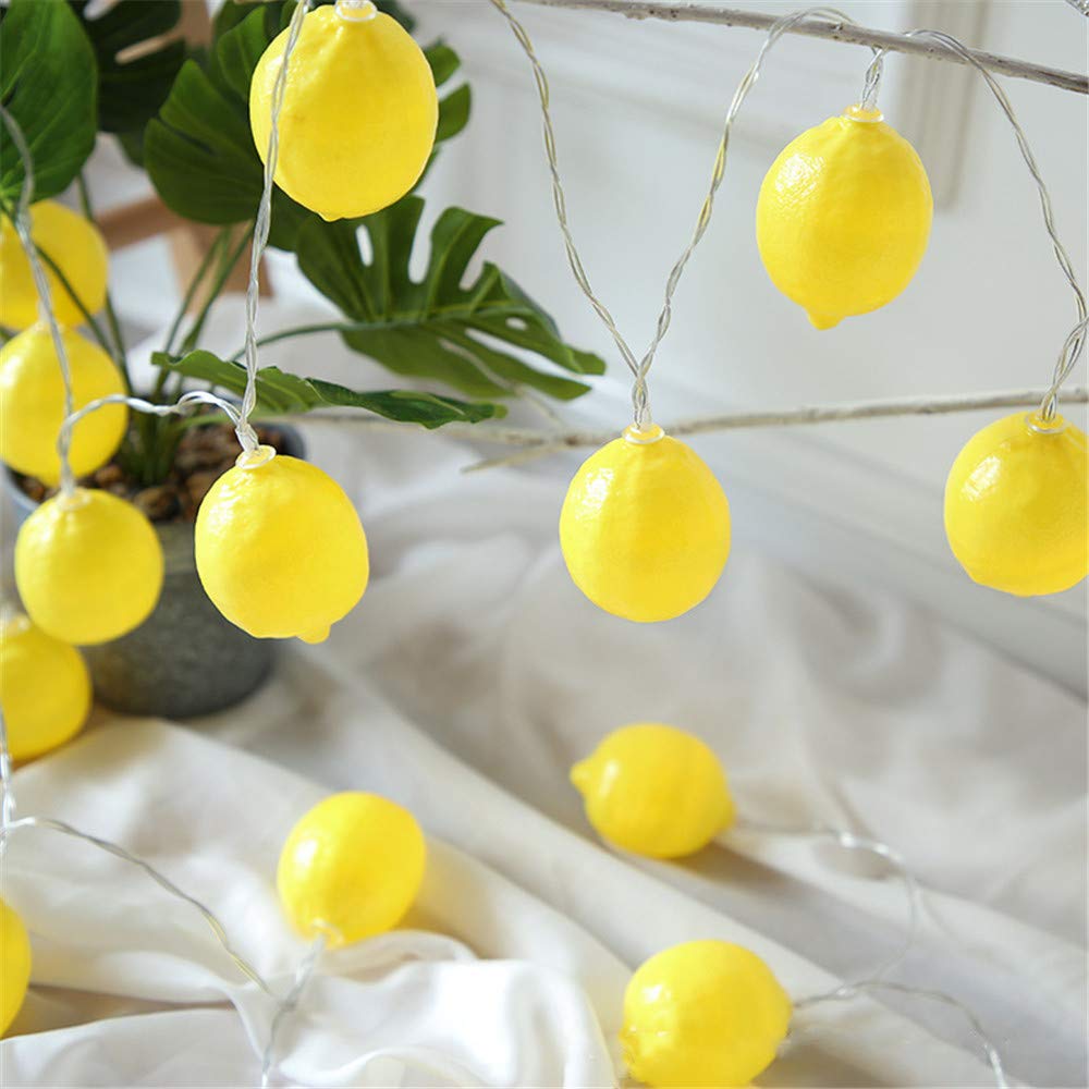Lemon Pineapple Fairy String Lights - 10FT 20LED Battery Operated Warm White Twinkle Lights for Christmas, Party, Wedding, Festival | Indoor Outdoor Home Decor, Garden, Patio, Bedroom, Nursery