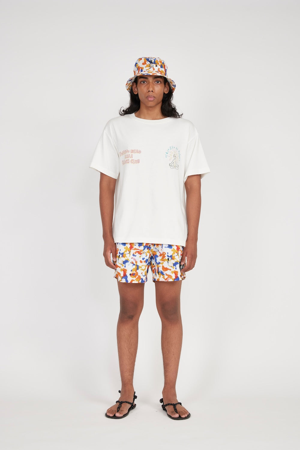 Bali Short Sleeve Printed T-Shirt for Women - Soft Cotton Casual Tee (White) - Perfect for Beach Vacation, Summer Outfits and Daily Wear
