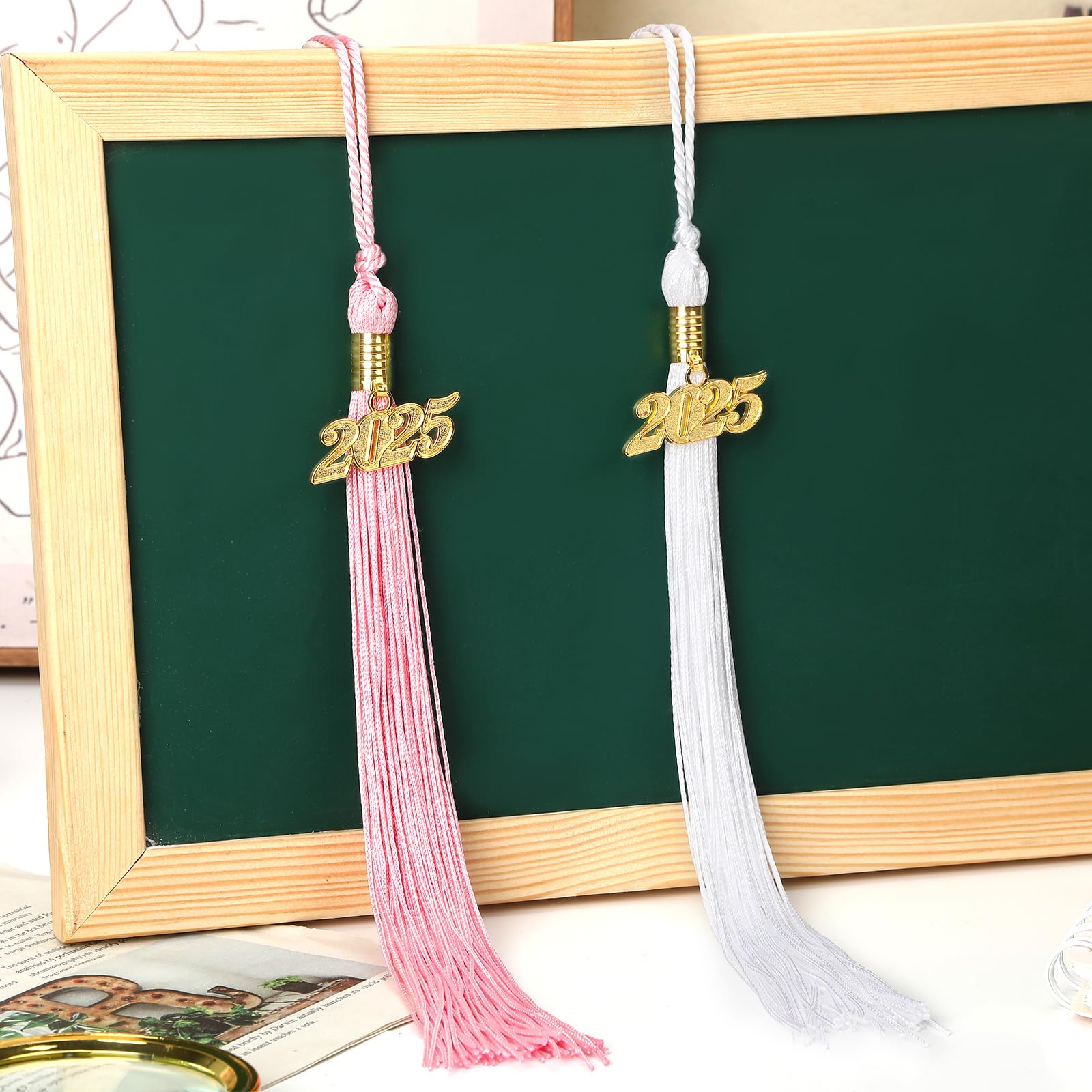 2025 Graduation Tassels - 20Pcs White Graduation Cap Tassels for High School & College Ceremonies - Perfect for 2025 Graduation Gifts, Photo Props & Commencement Decorations