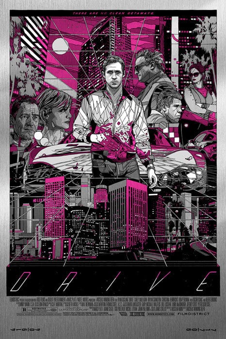Drive (Cityscape) Metal Variant Poster - Urban Art Decor for Home & Office Wall