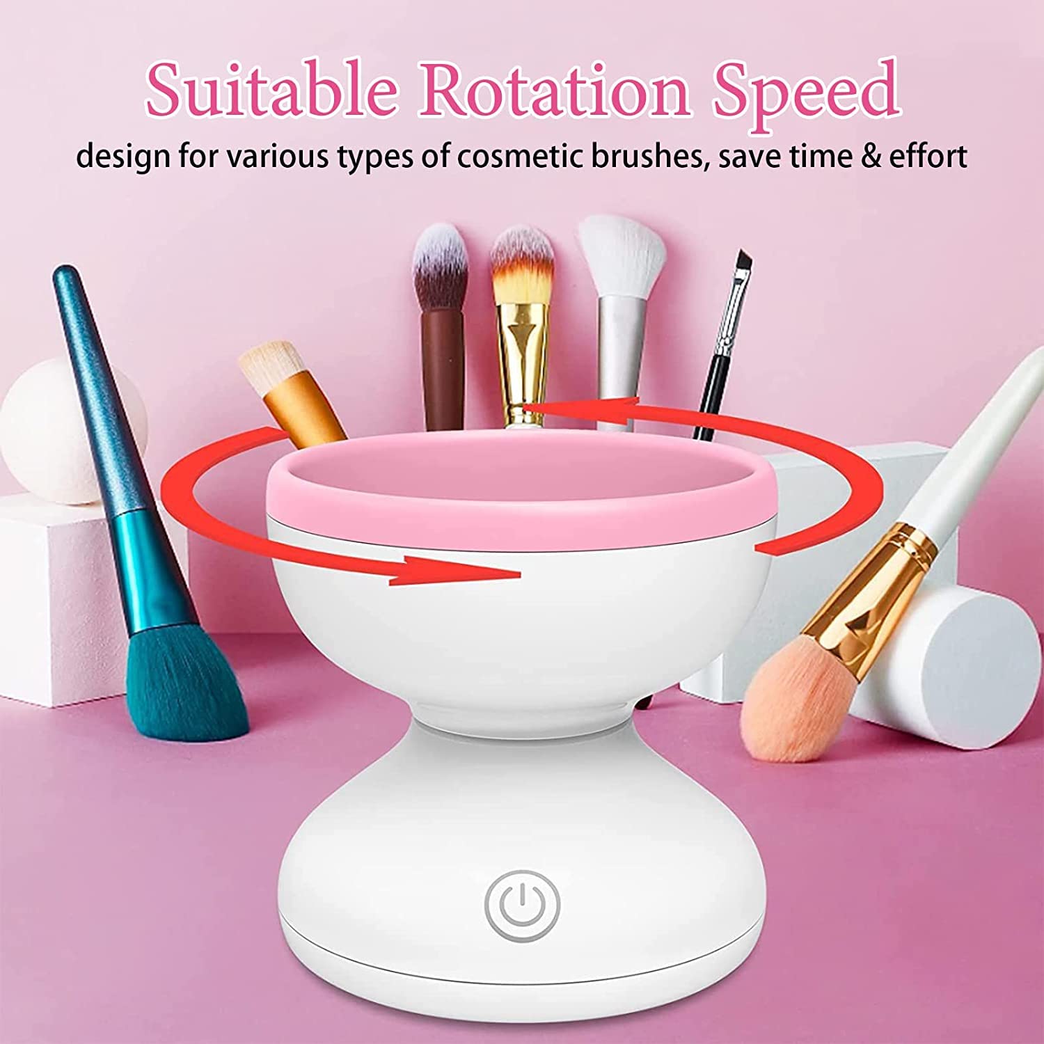 **Crobat Electric Makeup Brush Cleaner Machine – Automatic Silicone Brush Cleaner & Beauty Blender Cleanser for All Size Makeup Brushes | Perfect for Home & Professional Salon Use**