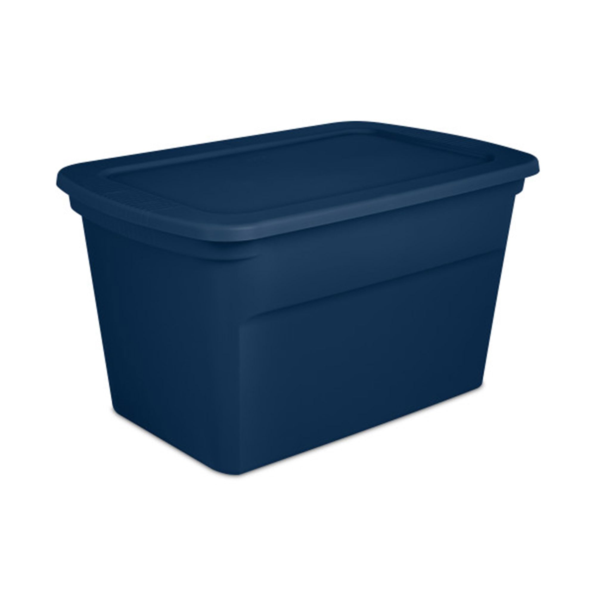Sterilite 18-Pack 30 Gallon Blue Plastic Storage Bins with Lids - Heavy Duty Closet Organizer for Home, Office & Garage Organization - Perfect for Clothes, Toys, Holiday Decor & Bulk Item Storage