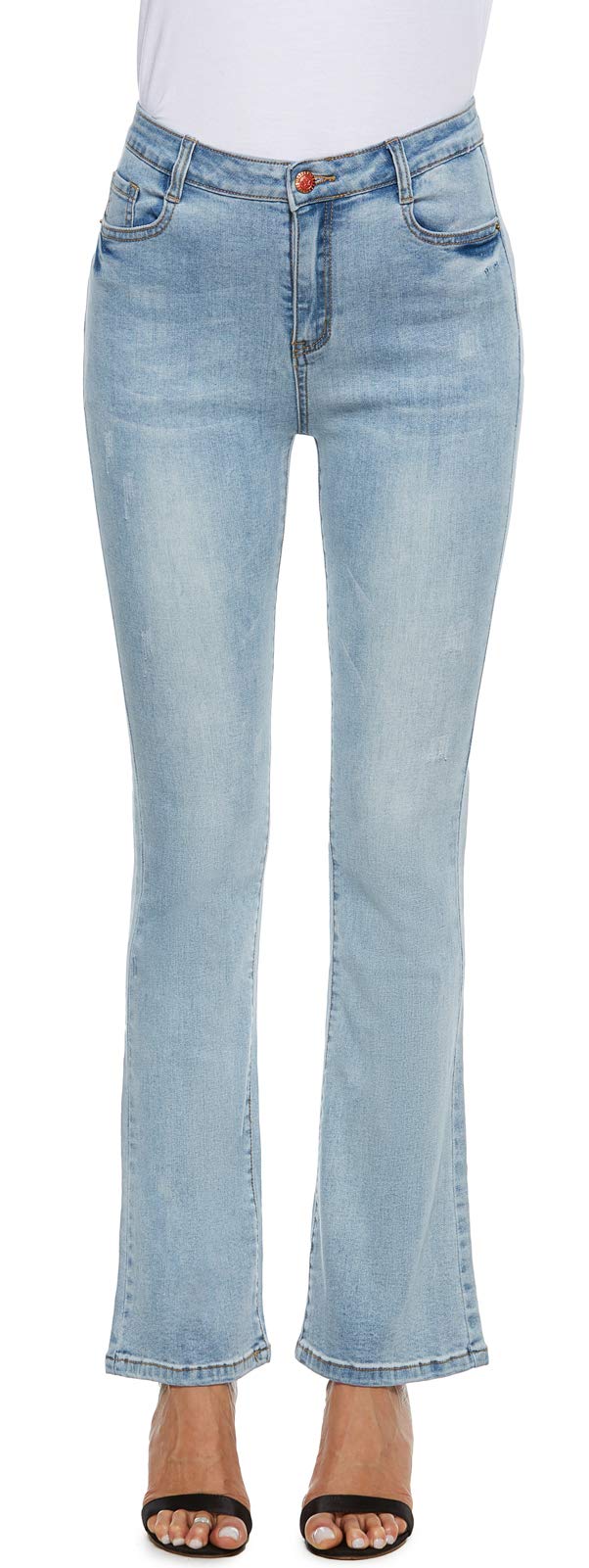 AvaCostume Women's High Rise Stretch Bootcut Jeans - Comfortable & Flattering Denim Pants for Casual Wear, Work & Night Out