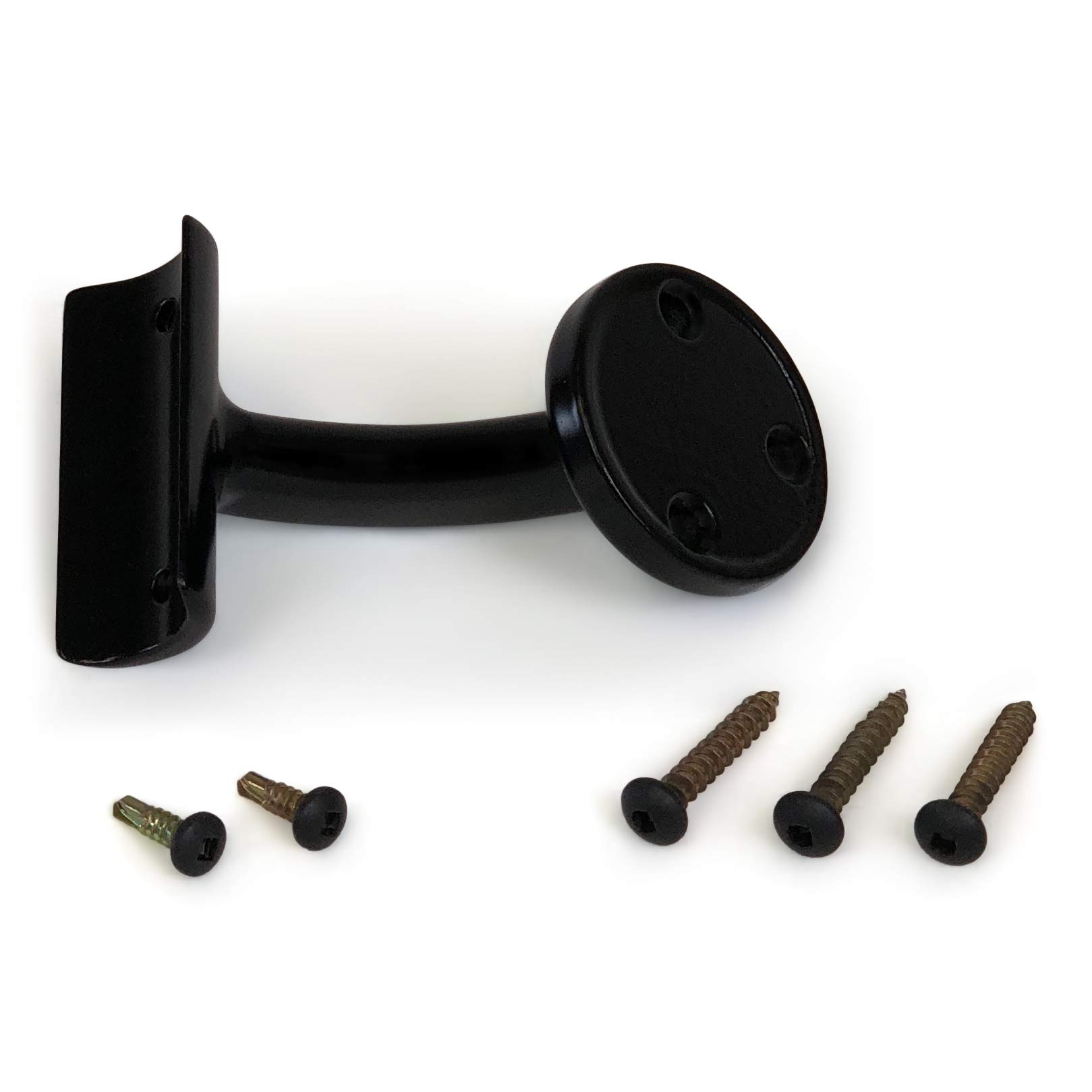OHR 8' Black Stair Handrail with Mounts - USA Made Indoor/Outdoor Stair Railing for Porch, Deck & Stairs - Easy Installation for Home Safety & Accessibility