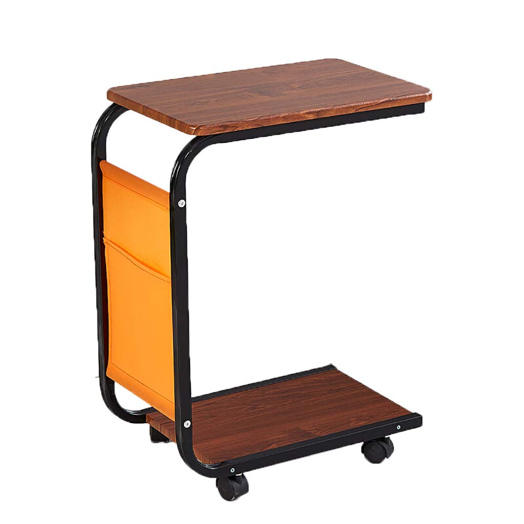 C-Shaped End Table with Laptop Holder - Portable Side Table for Sofa, Bed & Desk - Coffee Tray & Workstation for Notebook, Tablet - Perfect for Home Office, Living Room & Bedroom Use
