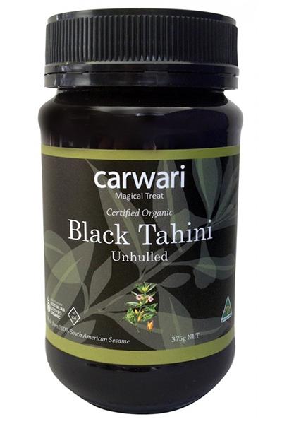 Organic Unhulled Black Tahini by Carwari - Premium Sesame Seed Paste for Smoothies, Baking & Middle Eastern Cuisine