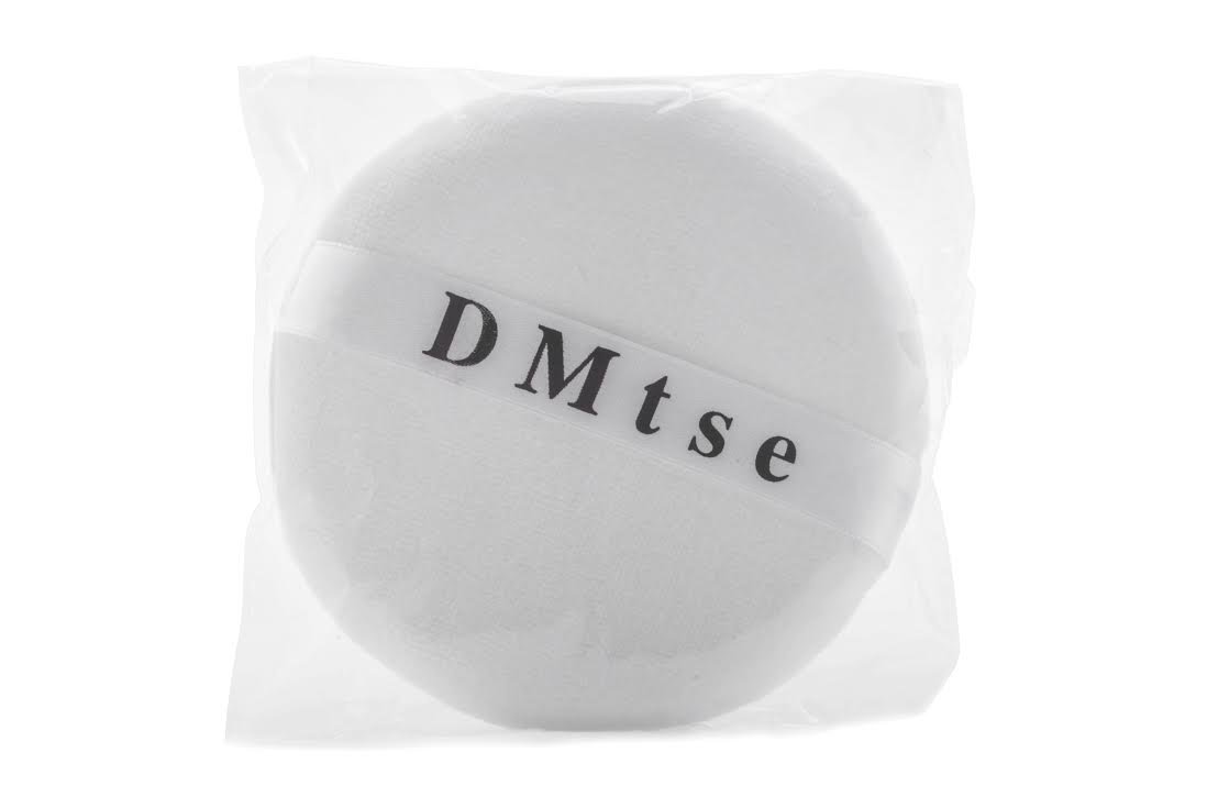DMtse Round Jumbo Velour Powder Puff with Ribbon - 4.25