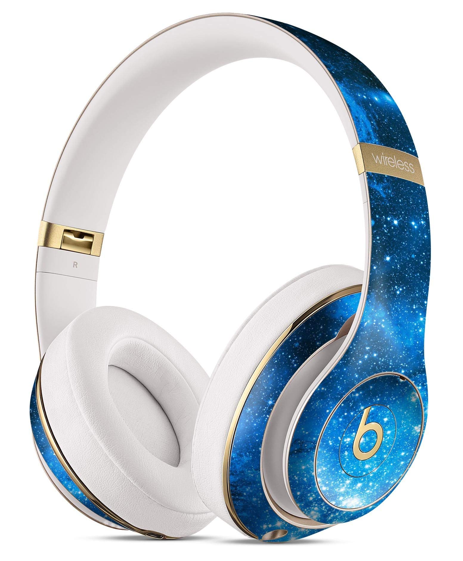 Blue Hue Nebula Full-Body Protective Skin Wrap Decal for Beats by Dre Studio 2 & 3 Wireless Headphones - Durable Vinyl Cover with Scratch Resistance - Perfect for Travel, Gym & Daily Use