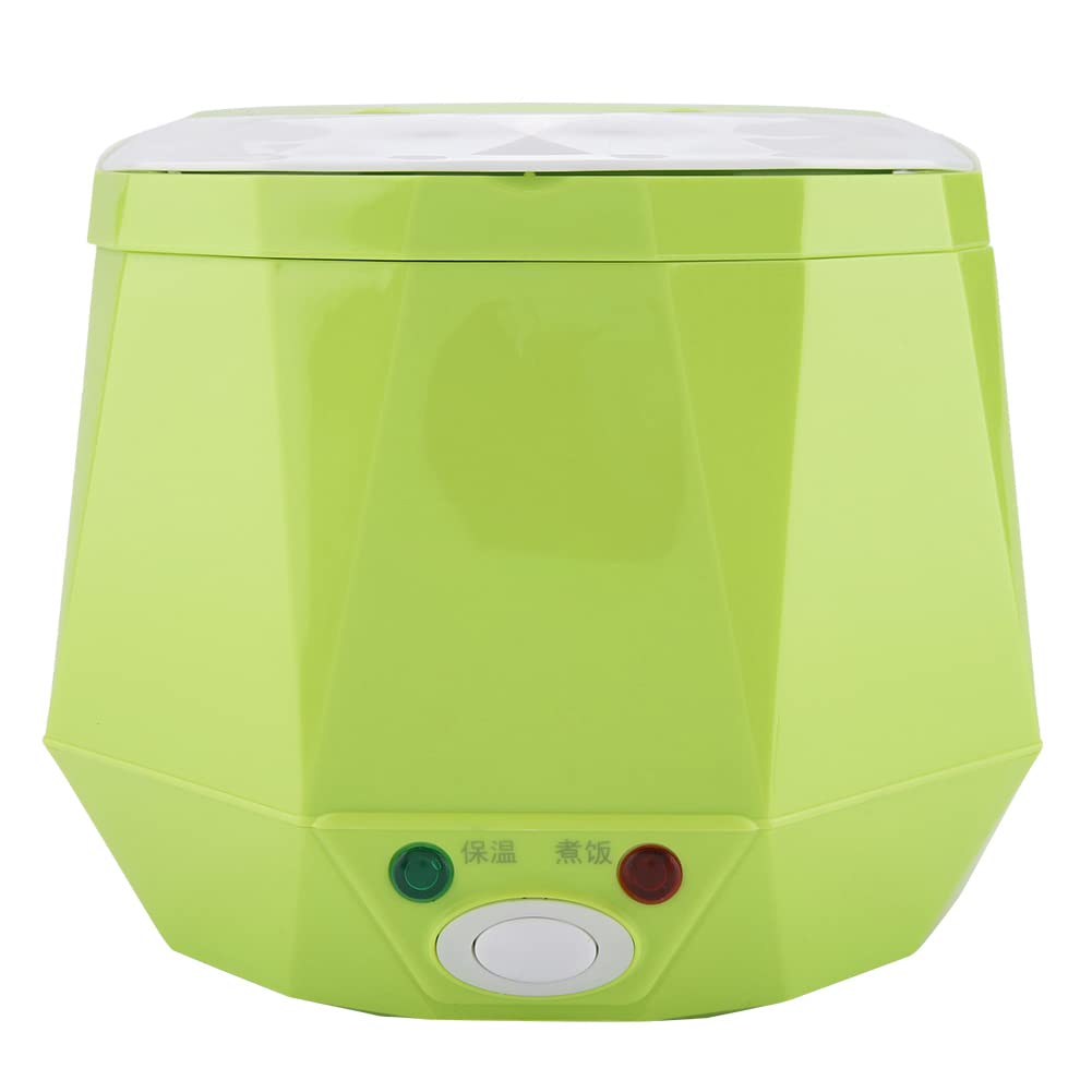 12V 100W Portable Electric Rice Cooker & Food Steamer - 1.3L Compact Car Truck Kitchen Appliance - Multifunctional Cooking for Road Trips, Camping & Travel (Green)