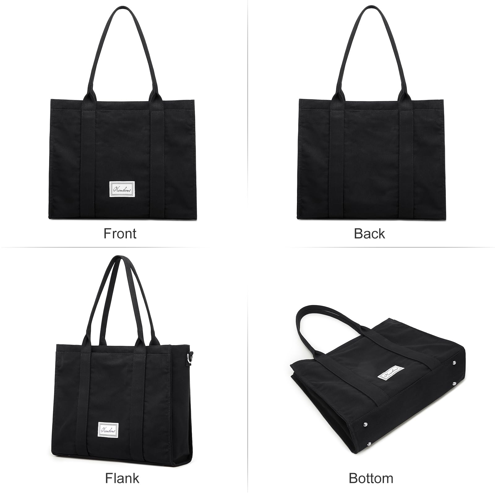 Stylish Canvas Tote Bag for Women - Large Crossbody Shoulder Purse Handbag for Work, Travel & School | Perfect Work Bag, Teacher Tote & Everyday Carry-all