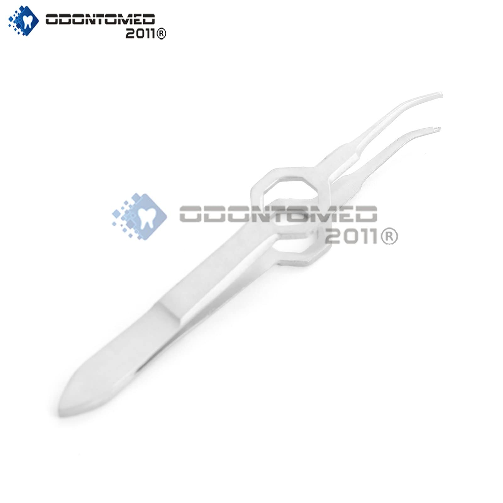 OdontoMed2011 FOERSTER IRIS Tissue 1X2 Teeth Forceps Curved 3.75