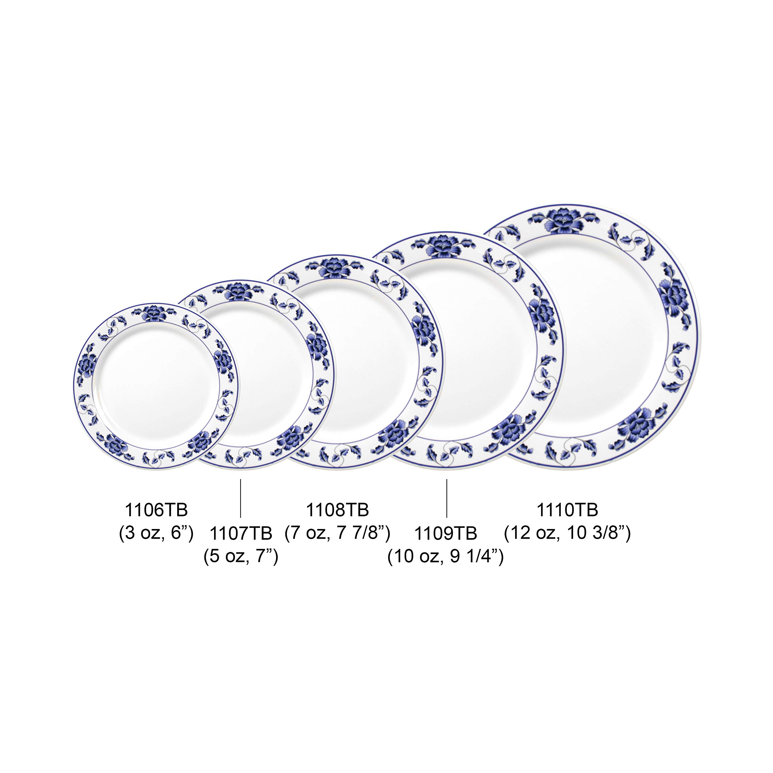 Premium Lotus Melamine Dinnerware Set - 7 oz Soup Plate (7 7/8 Inch) - Durable & Stylish 12-Piece Collection - Perfect for Restaurants, Catering & Outdoor Dining