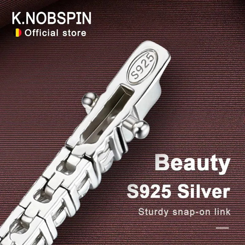 KNOBSPIN 925 Sterling Silver Moissanite Tennis Necklace for Women - 4mm Genuine Moissanite Stones with GRA Certificate - Elegant Fine Jewelry for Weddings, Parties & Special Occasions