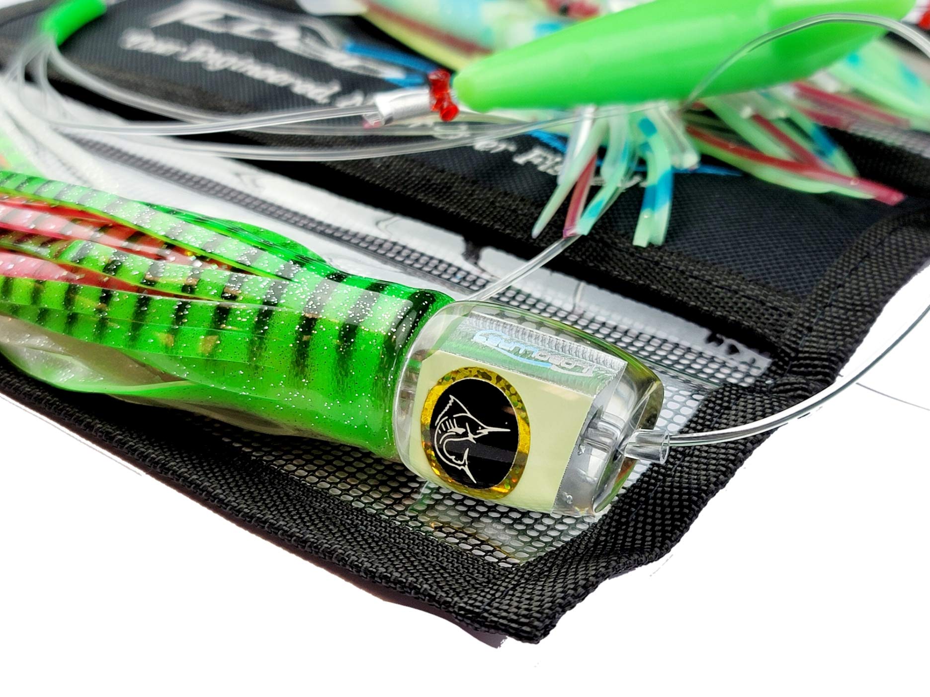 Premium Bigeye Tuna Fishing Lure - Super Glow Luminous Daisy Chain Trolling Lure for Marlin & Tuna | Durable Urethane Construction | Made in USA | Perfect for Offshore Deep Sea Fishing & Saltwater Trolling