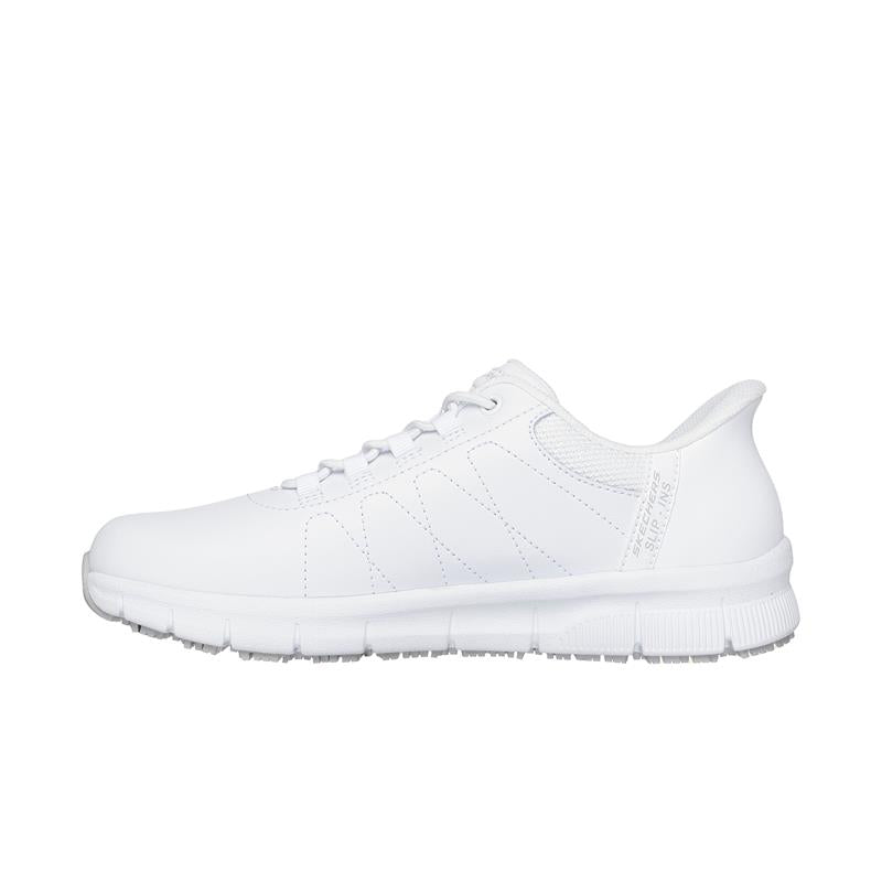 SLIP INS: NAMPA 108218/WHT - Comfortable Women's Slip-On Shoes for Casual Wear, Work & Everyday Use