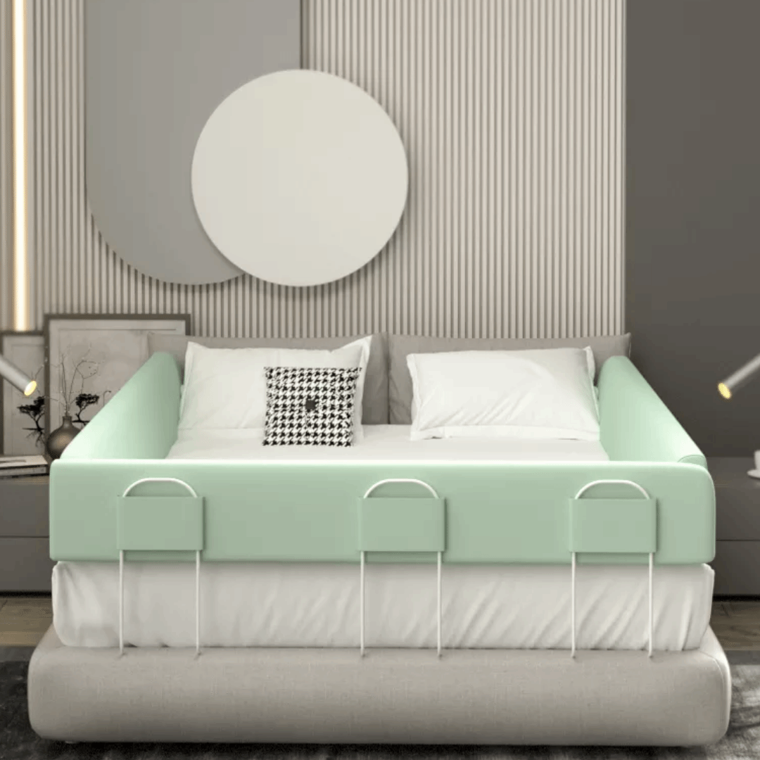 Soft Padded Baby Bed Fence Guardrail - Safe Crib Rail Cover for Toddlers & Kids | Perfect for Nursery, Daycare & Co-Sleeping Safety