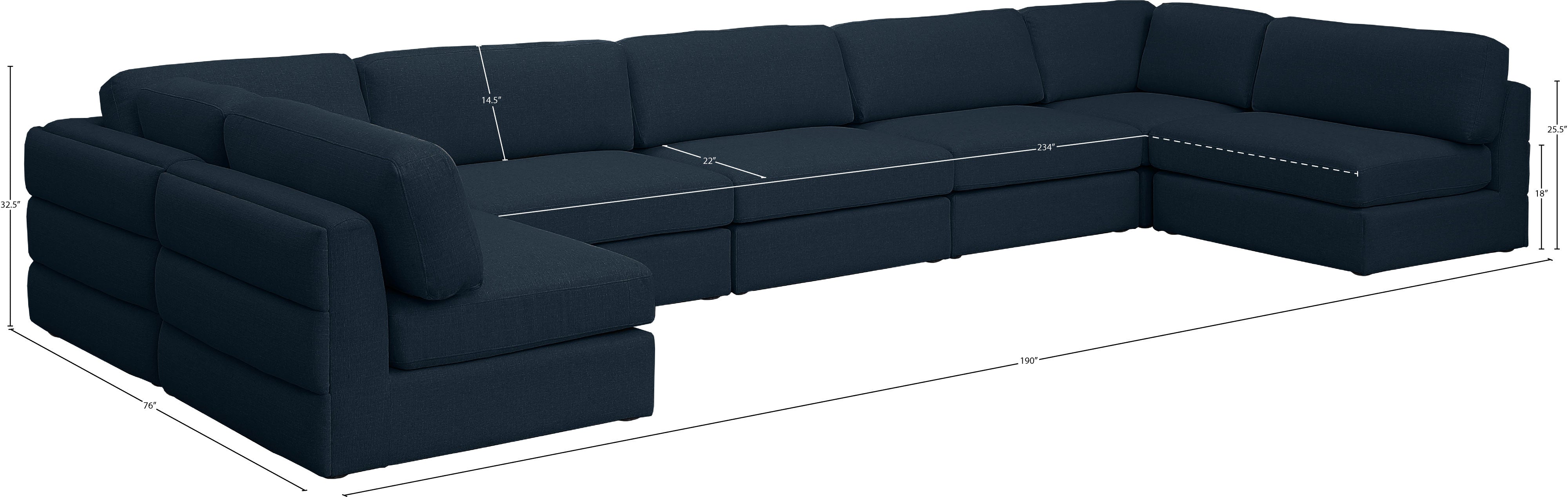 Beckham Durable Linen Textured Fabric Modular Sectional Sofa - Modern Living Room Furniture for Small Spaces & Apartments - Perfect for Family Gatherings, Movie Nights & Relaxation