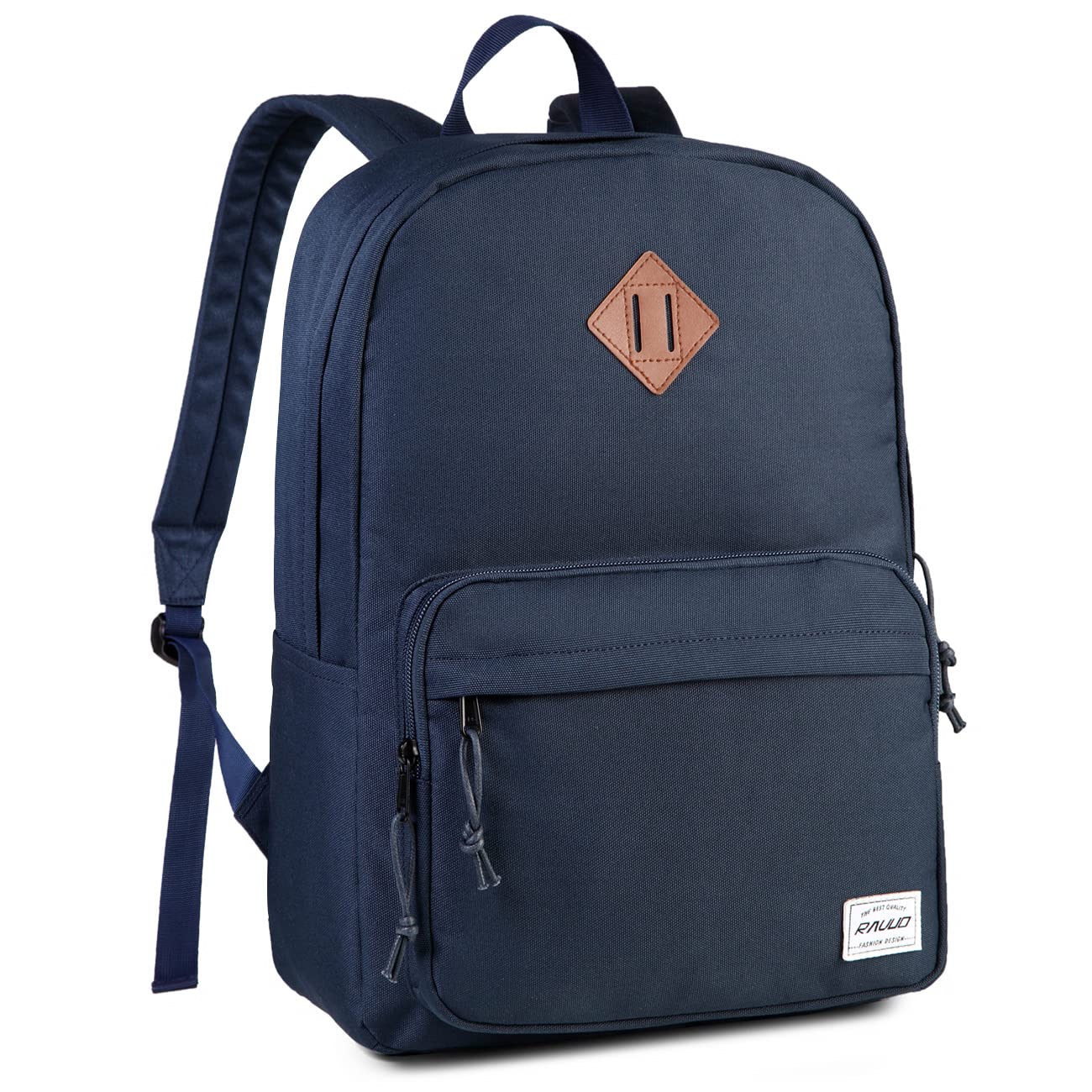 RAVUO Lightweight School Backpack for Men & Women - Classic Bookbag with Laptop Compartment, Durable Casual Daypack for College, Work, Travel & Daily Commute