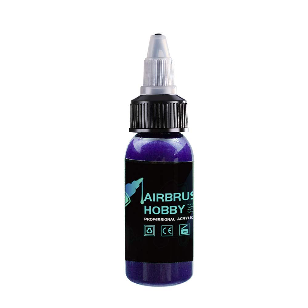 OPHIR Acrylic Airbrush Paint for Model Hobby, Shoes & Leather - Opaque Acrylic Pigment Ink (Pearly Purple) | Easy Clean with Water/Alcohol | Perfect for DIY Crafts, Custom Sneakers & Leather Art Projects