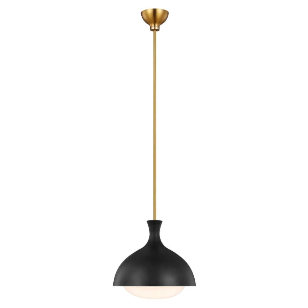 Millie 1 Light Pendant - Modern Minimalist Hanging Light Fixture for Kitchen Island, Dining Room & Bedroom - Adjustable Height & Dimmable LED Bulb Included